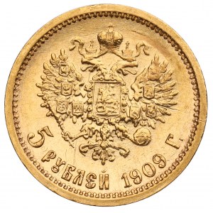 Russland, Nikolaus II., 5 Rubel 1909 ЭБ