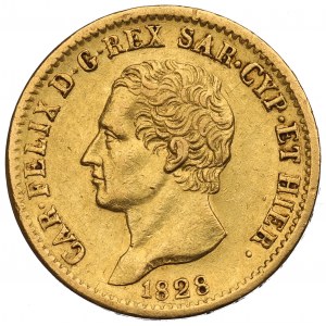 Italy, 20 lira 1828