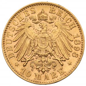 Germany, Saxony, 10 mark 1898