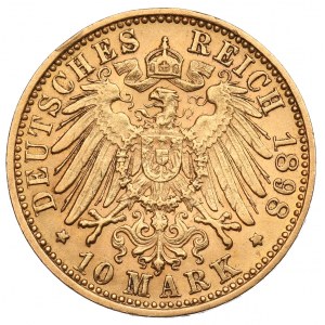 Nemecko, Württemberg, 10 značiek 1898