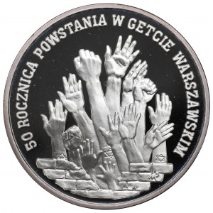 Third Republic, 300,000 zloty 1993 - 50th anniversary of the Warsaw Ghetto Uprising