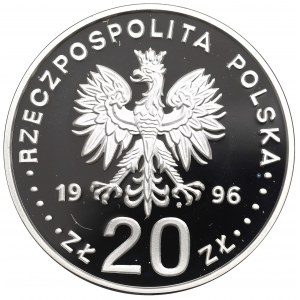 Třetí polská republika, 20 polských zlotých 1996 Čtvrté století hlavního města Varšavy