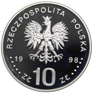 III RP, 10 złotych 1998 Zygmunt III Waza - półpostać