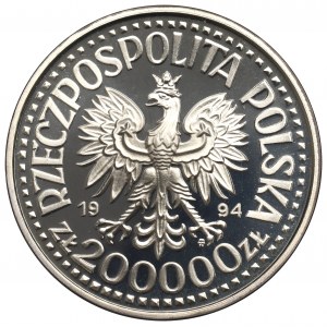 III RP, 200.000 złotych 1994 Zygmunt I Stary - popiersie