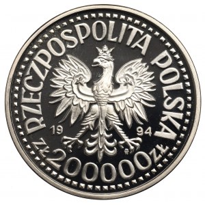 III RP, 200 000 PLN 1994 Žigmund I. Starý - polovičná suma