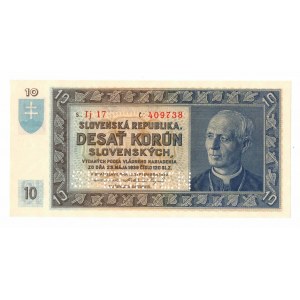 Słowacja, 10 koron 1939 - specimen