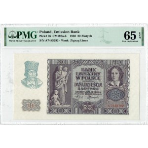 GG, 20 złotych 1940 A - PMG 65 EPQ