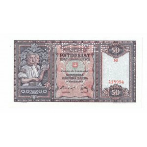 Słowacja, 50 koron 1940 - specimen