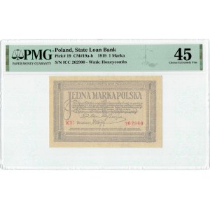 II RP, 1 polnische Marke 1919 ICC PMG 45