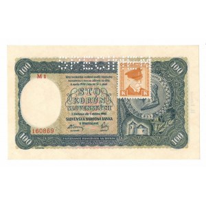 Czechosłowacja, 100 koron 1940 - specimen