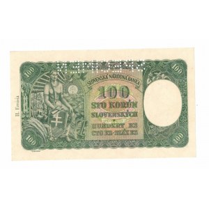 Československo, 100 korún 1940 - vzor