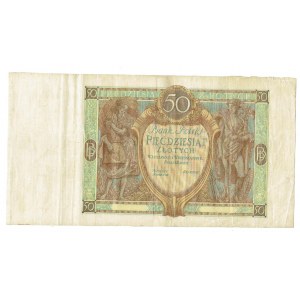 II RP, 50 złotych 1929 - bez serii i numeracji RZADKOŚĆ