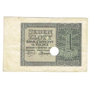 GG, 1 zloty 1941 without series and numbering