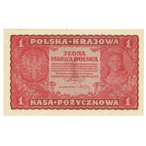 II RP, 1 poľská značka 1919 I SERIES AA