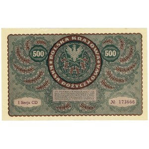 II RP, 500 polnische Mark 1919 1. Serie CD