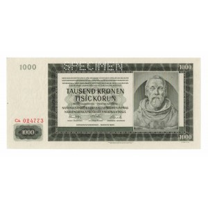 Czechy i Morawy, 1000 koron 1942 - specimen