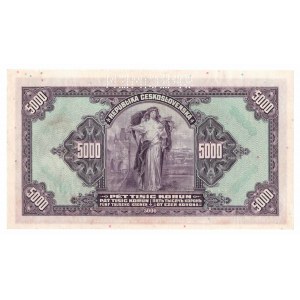 Czechosłowacja, 5.000 koron 1920 - WZÓR Ser. B