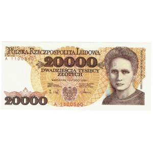 Poľská ľudová republika, 20000 zlotých 1989 A