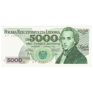 PRL, 5000 złotych 1982 - seria AF