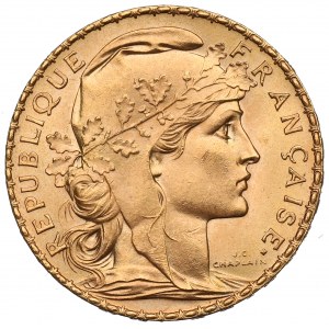 Francja, 20 franków 1909