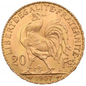 Francie, 20 franků 1907