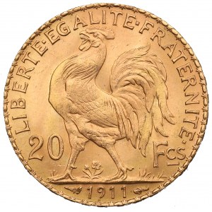 France, 20 francs 1911