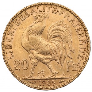 Francie, 20 franků 1905