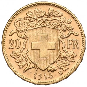 Switzerland, 20 francs 1914