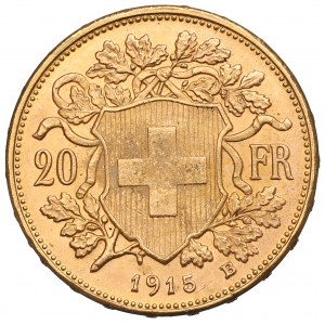 Suisse, 20 francs 1915