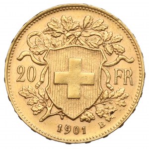 Švajčiarsko, 20 frankov 1901