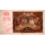 GG, 100 zloty 1934 C.N. with false overprint - PMG 58