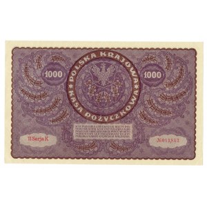 II RP, 1000 Polish marks 1919 II SERIES K