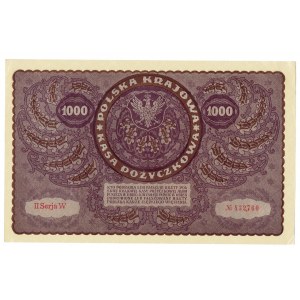 II RP, 1000 marek polskich 1919 II SERJA W
