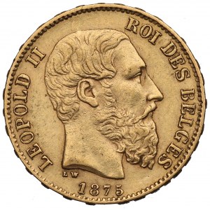 Belgia, 20 franków 1875