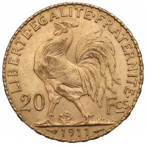 France, 20 francs 1911