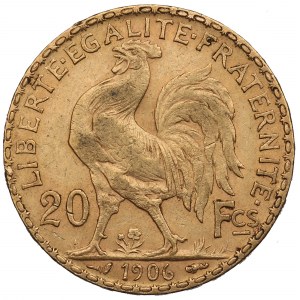 Francie, 20 franků 1906