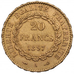 Francie, 20 franků 1897