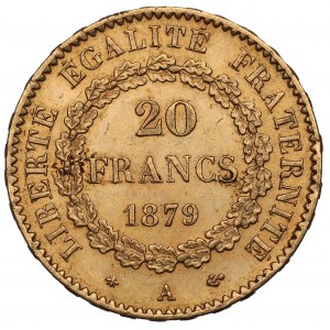 Francie, 20 franků 1879
