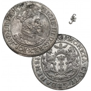 Zygmunt III Waza, Ort 1618, Gdańsk - liść klonu