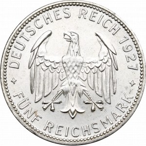 Nemecko, Weimarská republika, 5 Marks 1927 - 450. výročie založenia univerzity v Tubingene