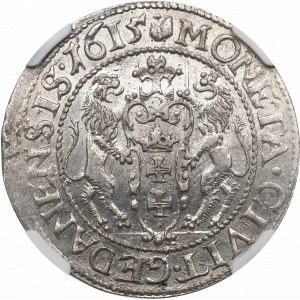Zygmunt III Waza, Ort 1615, Gdańsk - stary typ popiersia NGC MS63