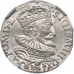 Sigismund III, 3 groschen 1593, Marienburg - NGC MS61