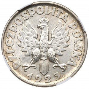 II Republic of Poland, 2 zloty 1925, London - NGC MS63