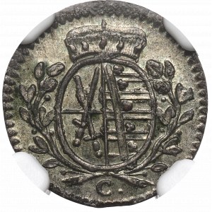 Germany, Saxony, 1 pfennig 1765 - NGC MS65