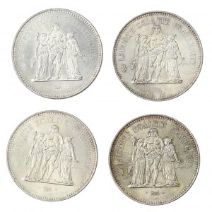 Francúzsko, sada 50 frankov 1975