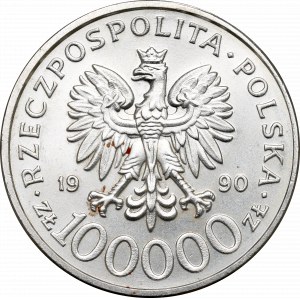 III RP, 100000 zlotych 1990 Solidarity - type C