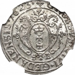 Žigmund III Vasa, groš 1623 Gdansk SB - NGC MS61