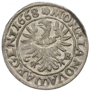 Slezsko, knížectví legnicko-brzesko-wołowskie, Chrystian, 1 krajcar 1668, Brzeg