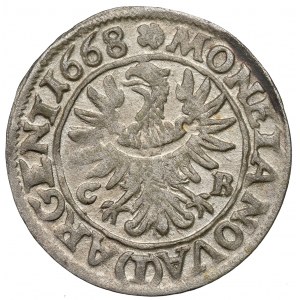 Sliezsko, Kniežatstvo Legnicko-Brzesko-Wołowskie, Chrystian, 1 krajcar 1668, Brzeg