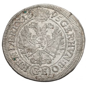 Čechy pod vládou Habsburků, Leopold, 3 krajcary 1695, Praha